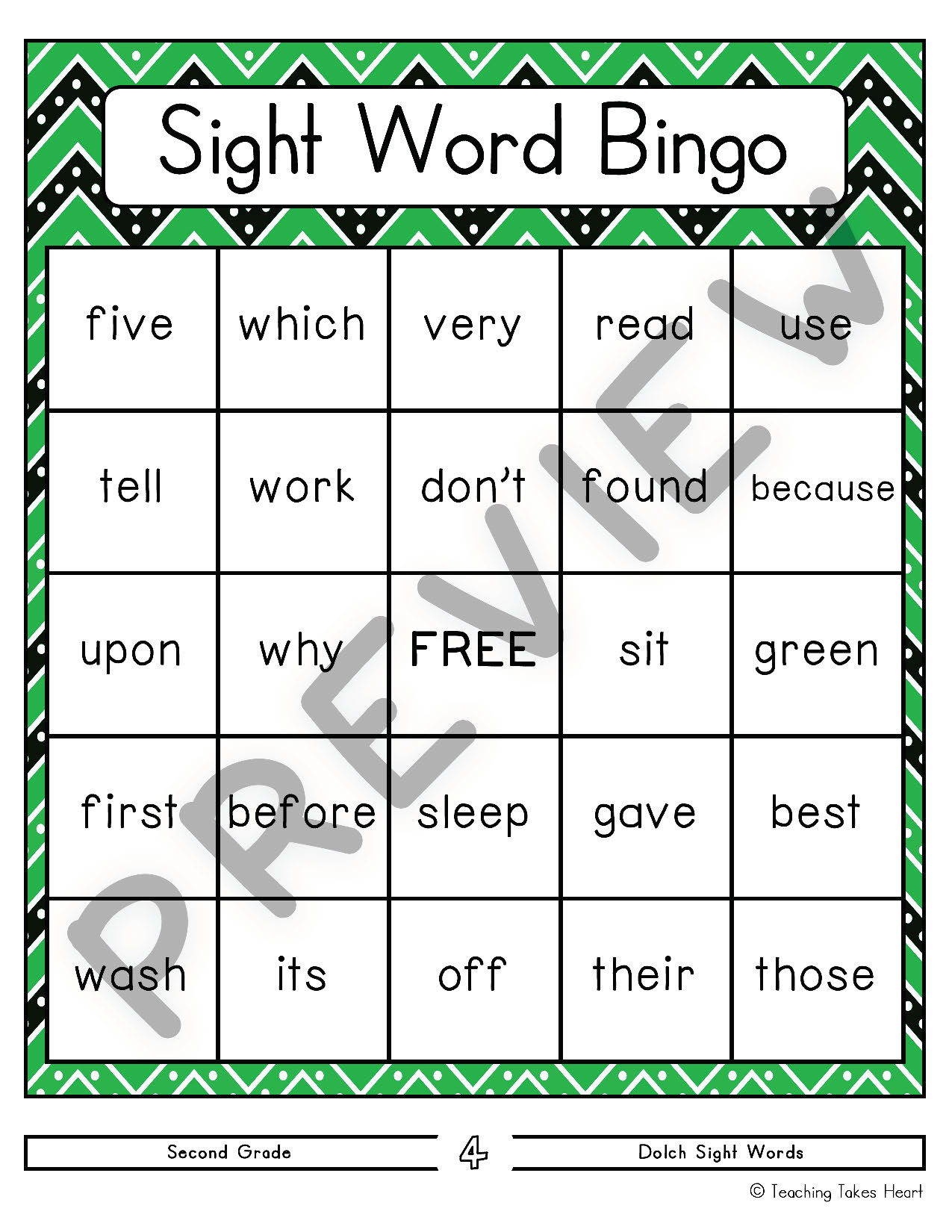 sight-word-bingo-second-grade-teaching-takes-heart