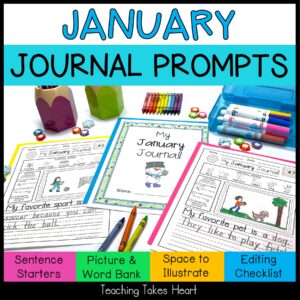 Primary Writing Journal Prompts | January — Main Preview