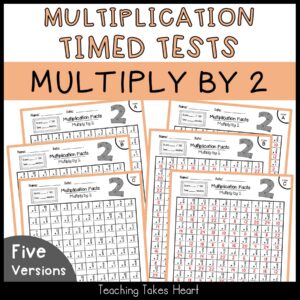Multiplication Timed Tests: Multiply by 2 — Main Preview