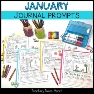 Primary Writing Journal Prompts | January — Preview 1