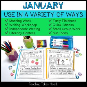 Primary Writing Journal Prompts | January — Preview 6