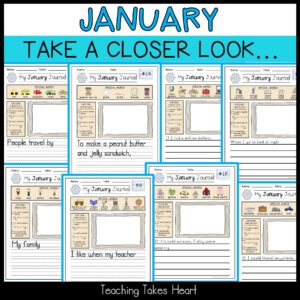Primary Writing Journal Prompts | January — Preview 7