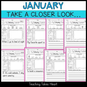 Primary Writing Journal Prompts | January — Preview 8
