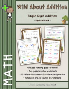 Wild About Addition: Single Digit Addition — Main Preview