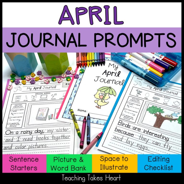 Primary Writing Journal Prompts | April — Main Preview