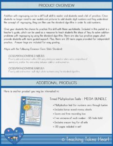 Wild About Addition: 2 Digit Addition with Regrouping — Preview 1