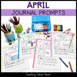 Primary Writing Journal Prompts | April — Preview 1