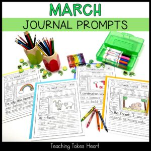Primary Writing Journal Prompts | March — Preview 1