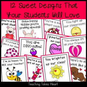 Valentine Cards From Teacher to Student — Preview 1
