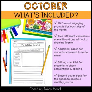 Intermediate Writing Journal Prompts | October — Preview 2