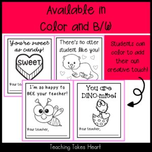 Valentine Cards From Teacher to Student — Preview 2