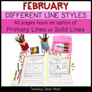 Primary Writing Journal Prompts | February — Preview 4