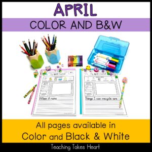 Primary Writing Journal Prompts | April — Preview 5