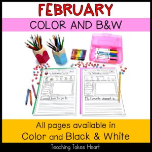Primary Writing Journal Prompts | February — Preview 5