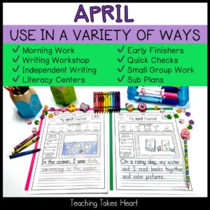 Primary Writing Journal Prompts | April — Preview 6