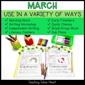 Primary Writing Journal Prompts | March — Preview 6