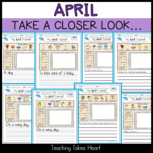 Primary Writing Journal Prompts | April — Preview 7