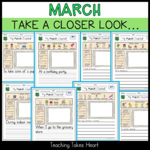 Primary Writing Journal Prompts | March — Preview 7