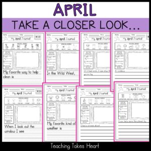 Primary Writing Journal Prompts | April — Preview 8