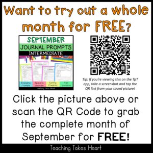 Intermediate Writing Journal Prompts | October — Preview 10