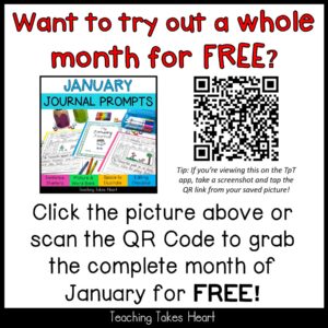 Primary Writing Journal Prompts | February — Preview 11